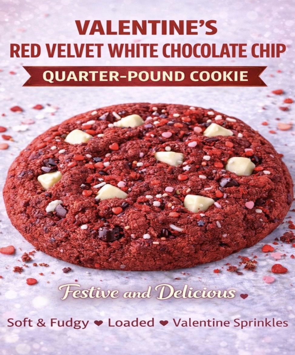 Valentine Red Velvet Quarter Pound Cookie